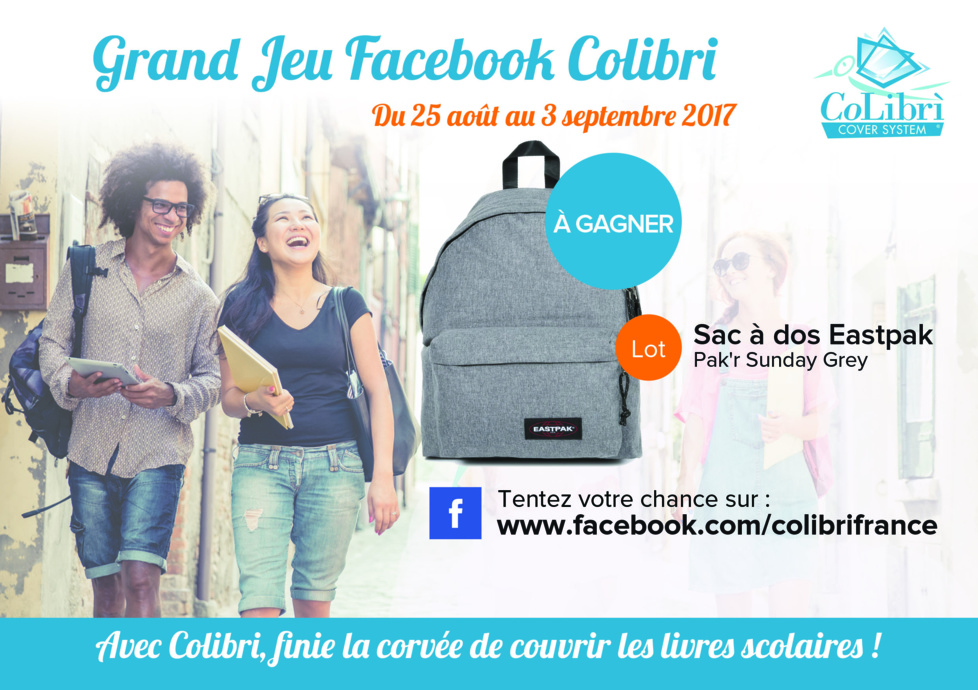 Concours Facebook Colibri : gagnez un sac Eastpak ! Concours Facebook Colibri : gagnez un sac Eastpak !