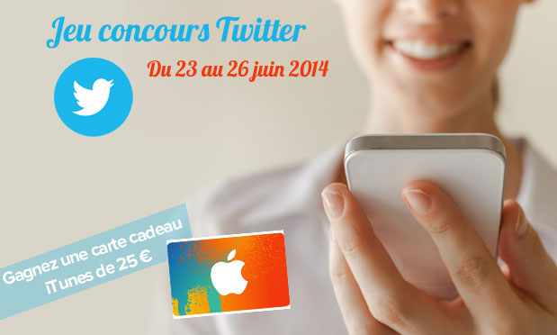 Concours Twitter : gagnez une carte cadeau iTunes de 25€ !