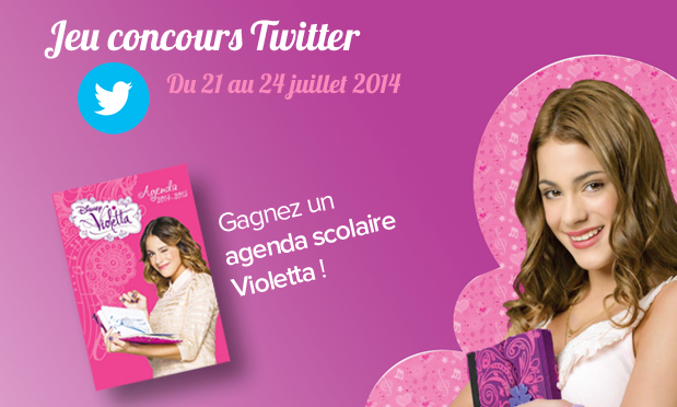 Concours Twitter : gagnez un agenda scolaire Disney Violetta !